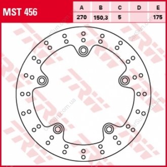 Тормозной диск TRW MST456