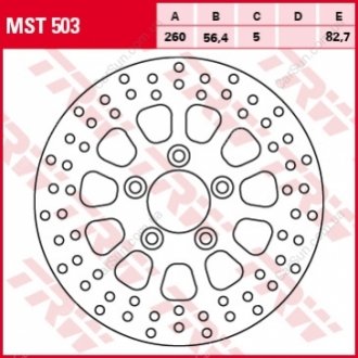 Тормозной диск TRW MST503