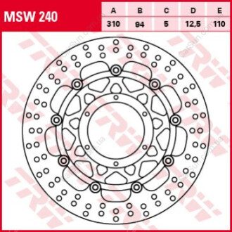 Тормозной диск TRW MSW240