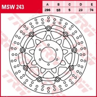 Тормозные диски TRW MSW243