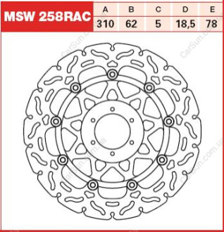 Тормозной диск TRW MSW258RAC