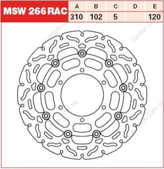 Тормозной диск TRW MSW266RAC