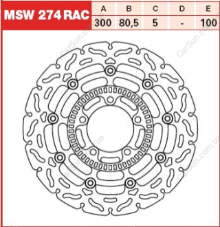 Тормозной диск TRW MSW274RAC