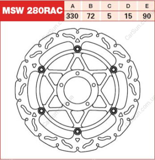 Тормозной диск TRW MSW280RAC