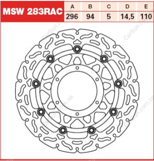 Тормозной диск TRW MSW283RAC