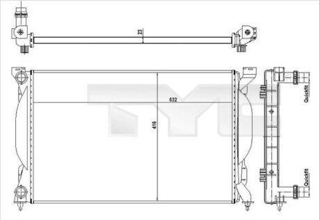 CHLODNICA AUDI A4 8E 00- TYC 702-0012-R