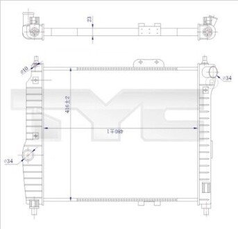 ХОЛОДИЛЬНИК AVEO 1.2-1.4 TYC 706-0021-R