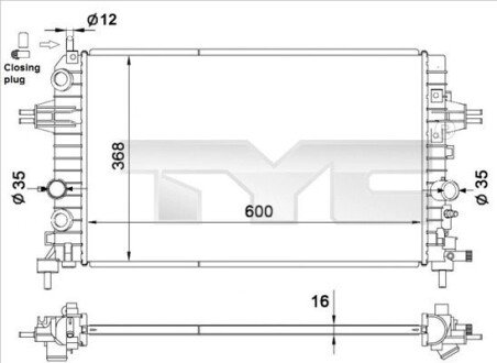 Датчик ABS, передний TYC 725-0036