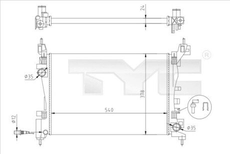 Автозапчастина TYC 725-0044-R