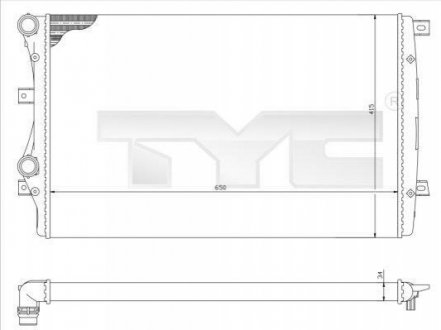 Радіатор, охолодження двигуна TYC 7370017R