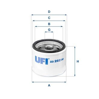 Фільтр оливний UFI 23.262.00