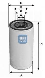 Фільтр оливний UFI 23.305.00 (фото 1)
