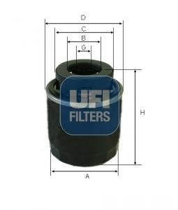 Оливний фільтр - (03C115561J / 03C115561B / 03C115561H) UFI 23.573.00
