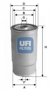 Топливный фильтр - (2992300 / AEU2147L / 9941058) UFI 24.379.00 (фото 1)