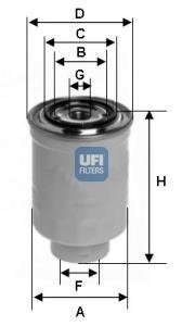 Топливный фильтр - (XM3J9150AA / XM349150AA / WL8113ZA5) UFI 24.411.00 (фото 1)