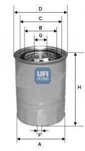 Фильтр топливный в сборе UFI 24.423.00