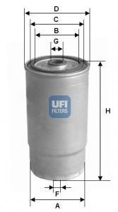 Фильтр топливный UFI 24.525.00