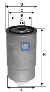 Паливний фільтр UFI 24.H2O.03 (фото 1)