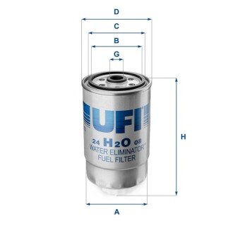 Фильтр топливный UFI 24.H2O.08