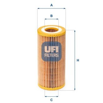 FILTR OLEJU WKLAD UFI 25.041.00