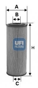 Масляный фильтр - (A2711800509 / A2711800409) UFI 25.155.00