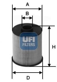 Паливний фільтр UFI 26.077.00