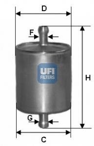 Топливный фильтр - (PZ49V0081051 / L161037000 / JNV201847) UFI 31.836.00 (фото 1)