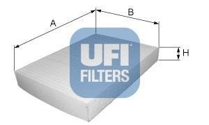 Фільтр повітря (салону) UFI 53.011.00 (фото 1)