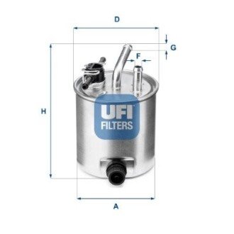 FILTR PALIWA DIESEL KPL. UFI 55.582.00