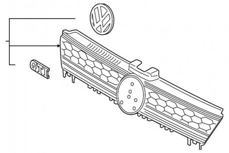 Решітка радіатора VAG 5G0853651AJBTU