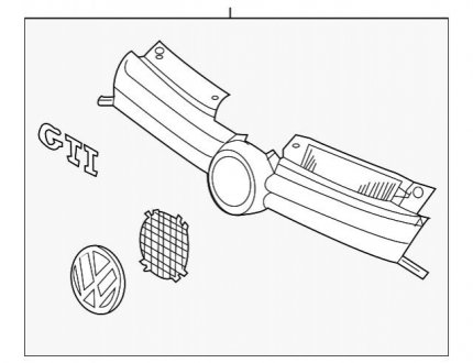 Решітка радіатора VAG 5K0853651AKATK