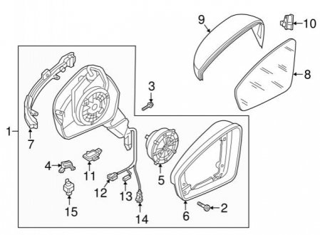 Накладка дзеркала VAG 5NN857601 9B9