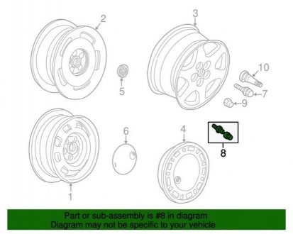 Болт колеса VAG 7M3601139B