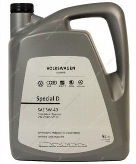 Масло моторное VW Special D 5W40 5л - VAG GS55505M4