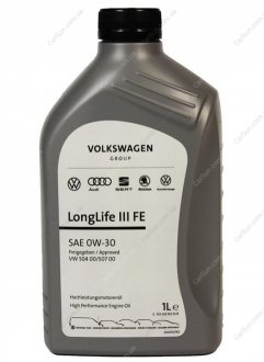 Олія моторна VW LongLife III FE 0W30 1л - (оригінал) VAG GS55545M2