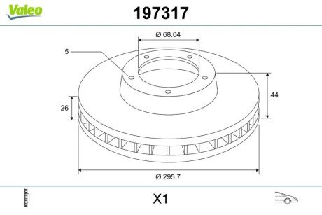 Тормозной диск Valeo 197317