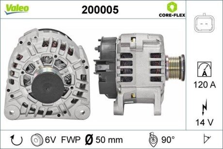 РЕГЕНЕРОВАНИЙ ГЕНЕРАТОР MITSUBISHI Valeo 200005