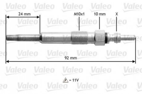 Свічка розжарювання Valeo 345104