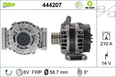 ALTERNATOR CITROEN FORD PEUGEOT (OE-BK2T10300DA) Valeo 444207