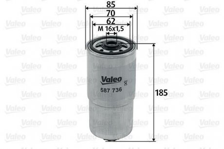 Фильтр топливный в сборе Valeo 587736