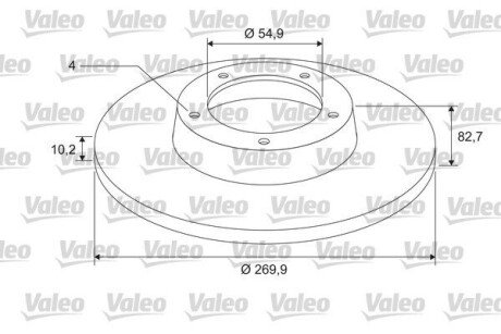 Диск гальмівний Z LOZYSKIEM Valeo 675404