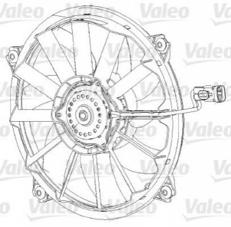 Вентилятор охолодження двигуна - (1253K4 / 1253K2 / 1253G7) Valeo 696091