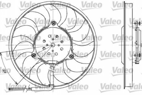 Вентилятор охлаждения двигателя - (8E0121205D / 8E0959455N / 8E0959455B) Valeo 698611 (фото 1)