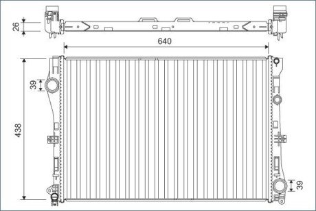 Радіатор охолодження MB C-class (W205)/E-class (W213)/GLC (X253) 13- OM651/OM654/M274/M276 Valeo 701142