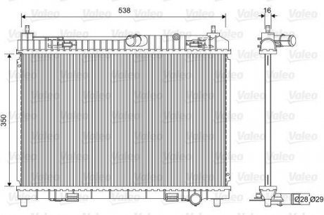 Радиатор охлаждения двигателя - Valeo 701603 (фото 1)
