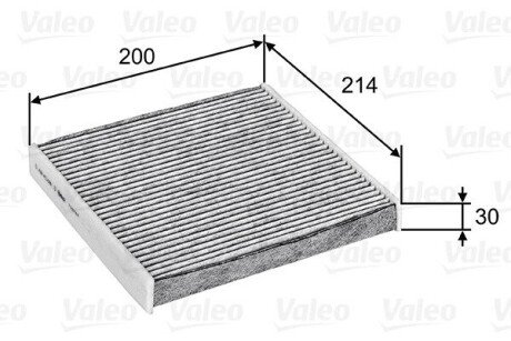 САЛОННИЙ ВУГІЛЬНИЙ ФІЛЬТР Valeo 715747