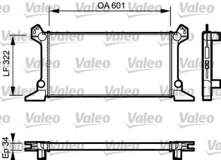 Радиатор, охлаждения дивгателя Valeo 730124