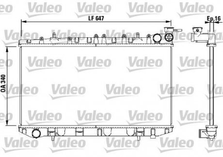 Радиатор охлаждения двигателя - (2141053J00) Valeo 731659
