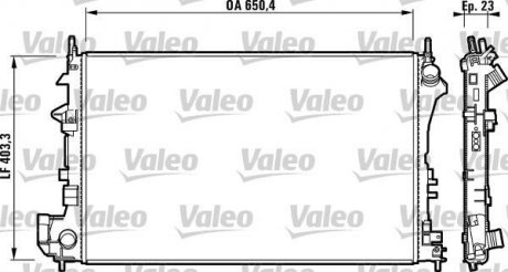 Радиатор охлаждения двигателя - (13400 / 24418338 / 1300244) Valeo 732879