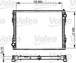 Радиатор охлаждения двигателя Valeo 733546